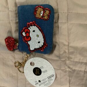 Hello Kitty Denim Wallet with Red Accents